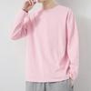 100% Katoen Merk Kwaliteit Heren T-shirt Effen Kleur Dress Up Man Lange mouwen Pure Kleur Dames t-shirt T-shirts Voor Mannen Tops
