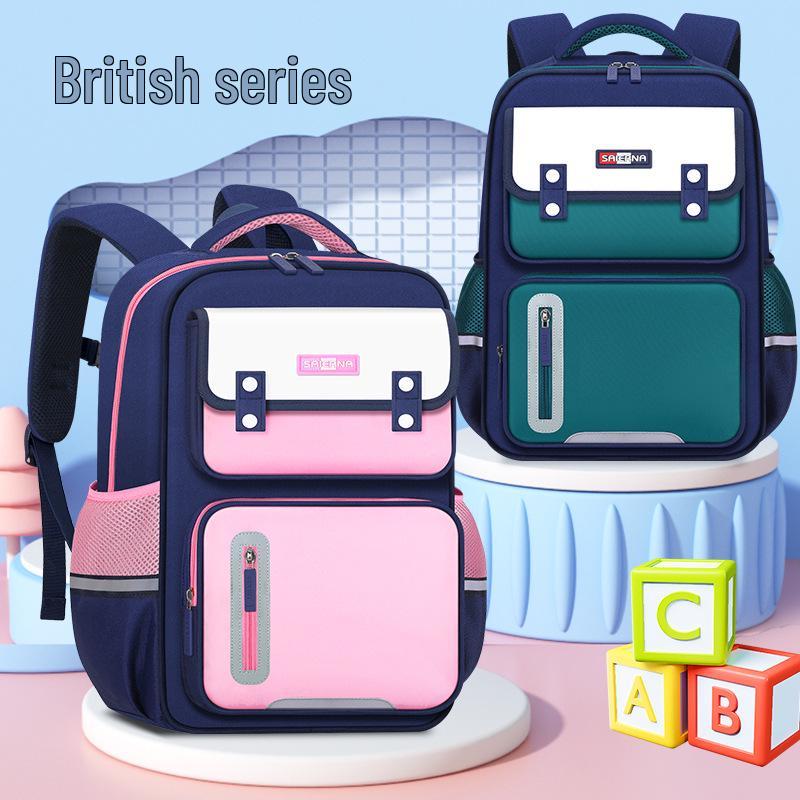 Lightweight Large Capacity Backpack for Primary School Kids: Spine Protection for Grades 1-6, Boys and Girls