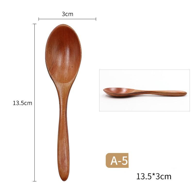 Holzlöffel zum Essen, Holzhoniglöffel für Tee, Holzteelöffel zum Umrühren von Kaffee, Hartholz-Tafellöffel zum Kochen, kleine Servierlöffel