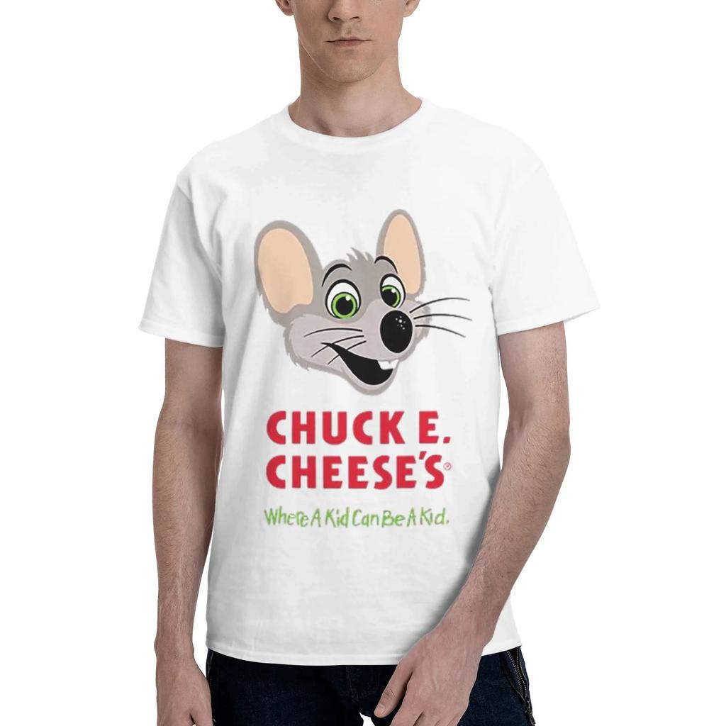 Chuck E Cheese  100 Cotton TShirt Mens Oversized T Shirts Men Crew Neck Short Sleeve S6XL