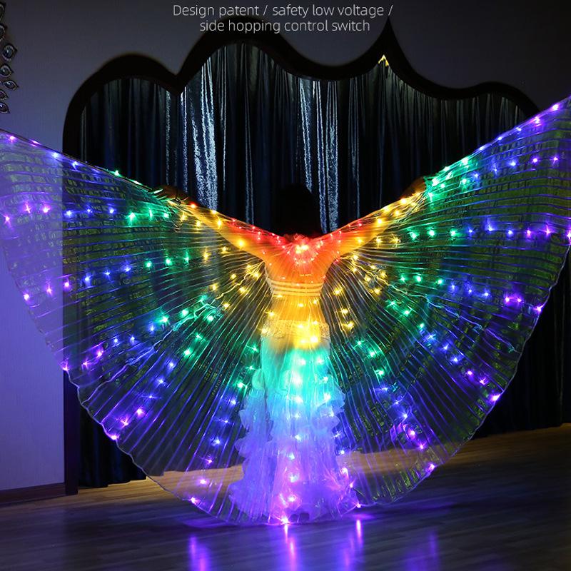 LED Luminous Butterfly Wings - Belly Dance, Fairy Costume, Catwalk Fluorescent Cloak