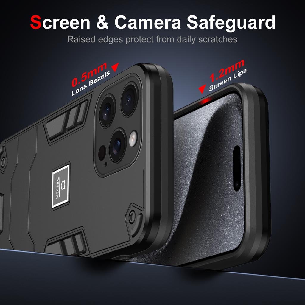 2 In 1 Armor Shockproof Phone Case For iPhone 15 14 13 12 11 Pro Max 8 7 Plus Soft TPU Frame Hard Plastic Protective Back Cover