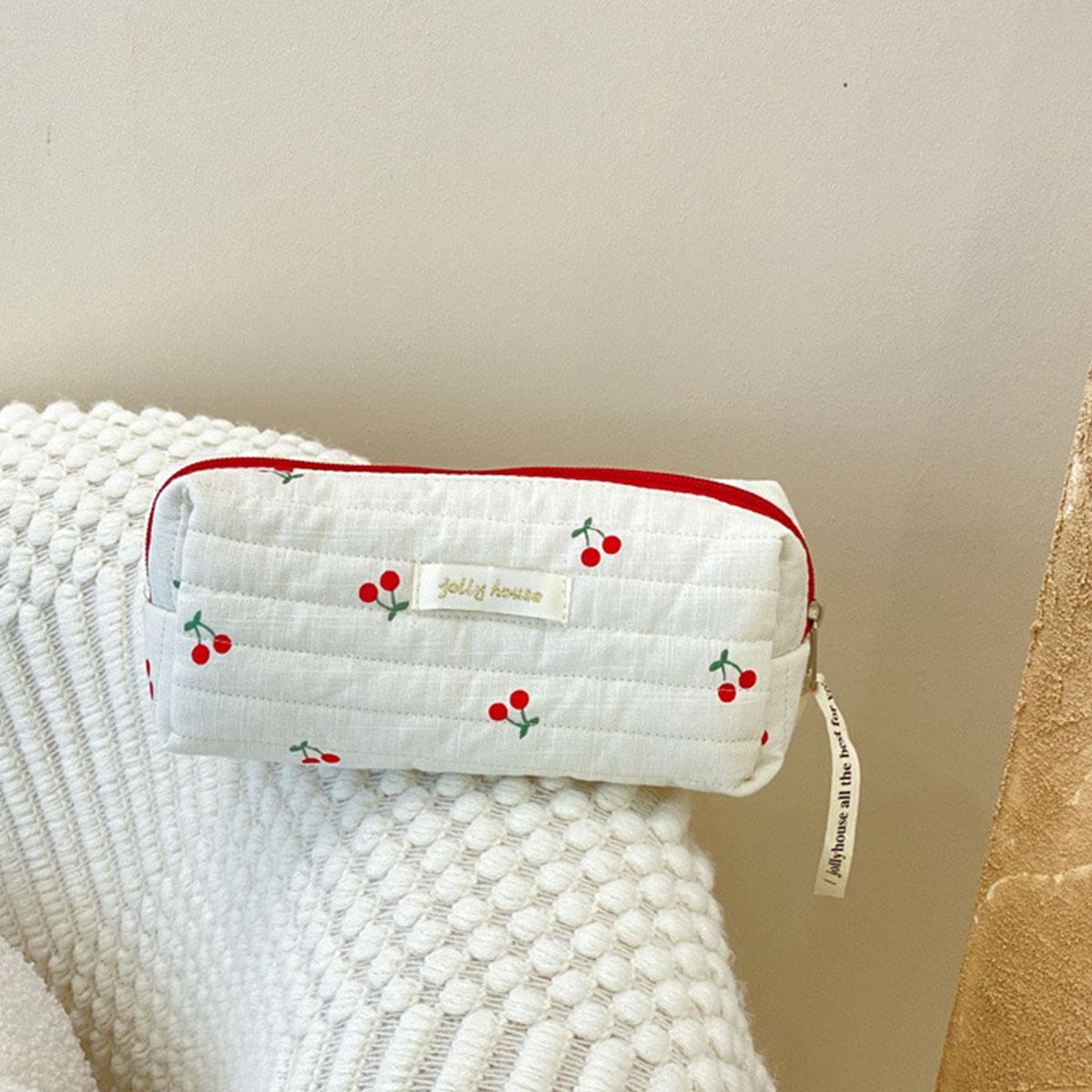 Cherry embroidery pattern baby diaper bag, new women s cosmetics storage bag белый