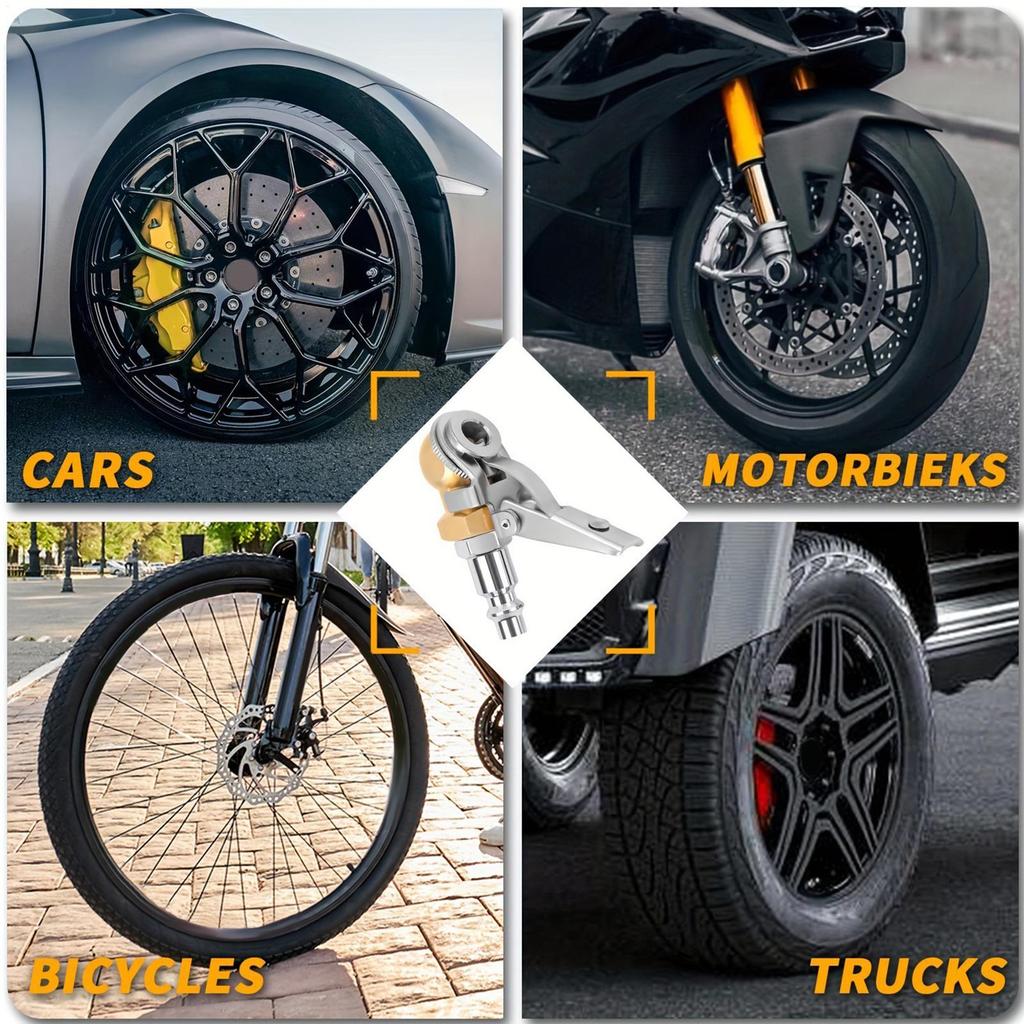 Air Chucks For Tires Heavy Duty Alloy Compressor Accessories Car Locking Tire Air Chuck Nozzle For Motorcycle RV Truck Bike