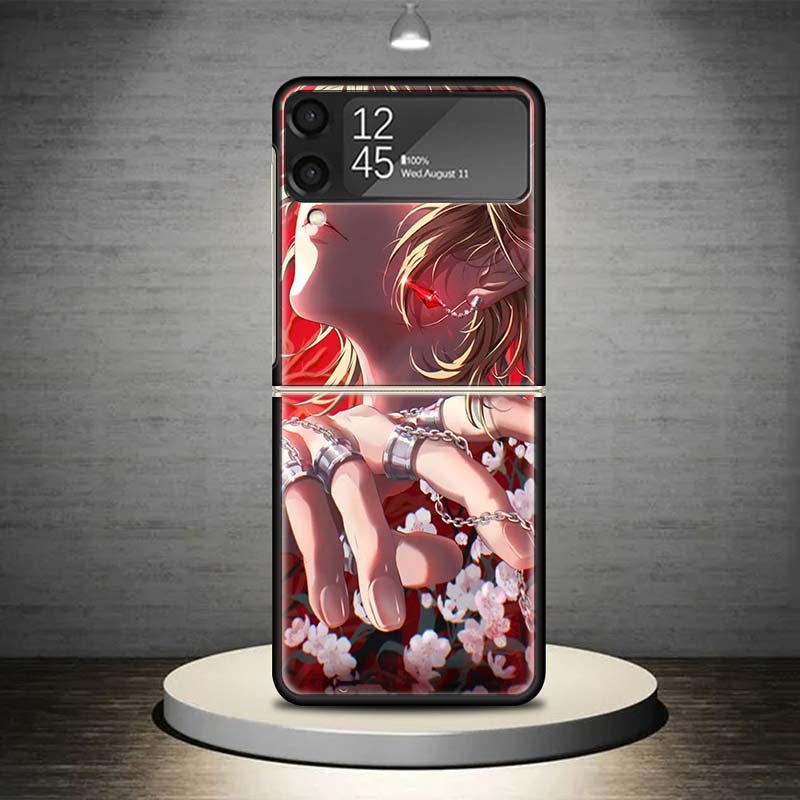 Huner X-Hunters Kurapika Phone Case For Samsung Galaxy Z Flip 7 6 5 4 3 5G Shockproof Cover Z Flip7 Flip6 ZFlip5 Flip3 Flip4 Lux