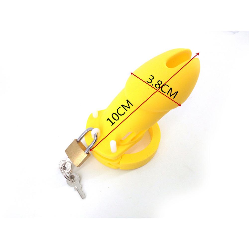 Silicone Chastity Lock for Men Sex Toys for Couples BDSM Chastity Cage