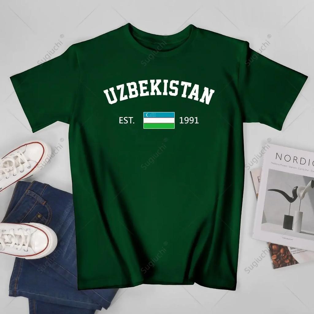 Unisex Unisex Uzbekistan EST1991 Independence Day Tshirt Tees T Shirts WoUnisex Boys 100 Cotton TShirt