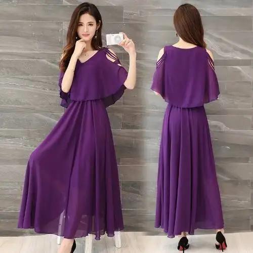 Dresses Summer Wear for Women Chiffon Sexy Expansion Skirt Woman Dress Vestido De Mujer Femme Robe
