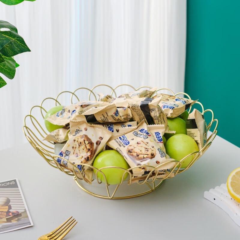 Qinkai Golden Wreath Wrought Iron Fruit Basket