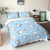 Kawaii Cat Duvet Cover Set for GirlsCute Cartoon Animal Kitten Bedding Set Lovely Romantic Theme Soft Comforter Cover Full Size
