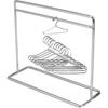 S.fields.inc Doll Clothes Hanger Rack with 10 Hangers for 1/6 BJD Dress-Up Dolls Silver
