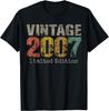 16 Year Old Gifts Vintage 2007 Limited Edition 16th Birthday T-Shirt