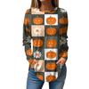 Damesmode Losse Ronde Hals Halloween Print Lange Mouwen T-shirt Top Pullover