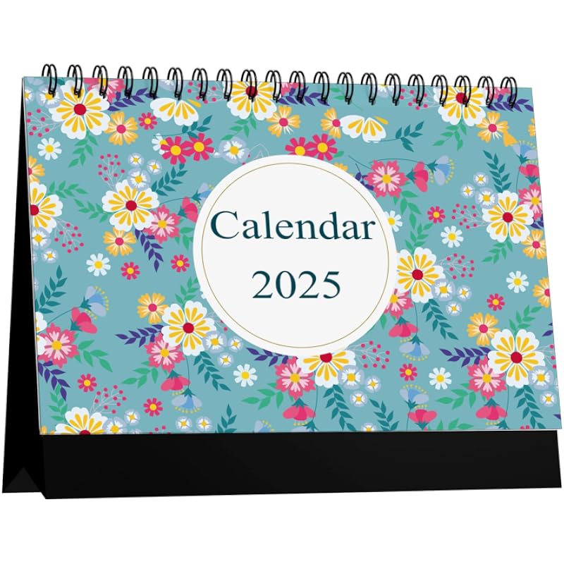 AccuPrints l 2025 l Floral Desk Calendar l 12 Months l Includes Note and To.Do. Section l 250 GSM l Planning, Tracking &