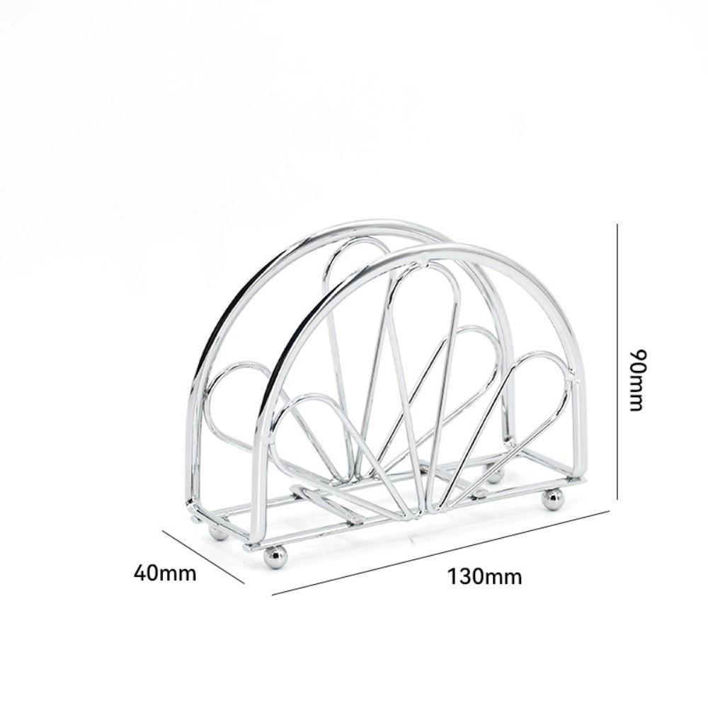 

New Stainless Steel Iron Napkin Holder Modern Style Stable Paper Dispenser Rack Countertop Napkin Organizer Table Decoration