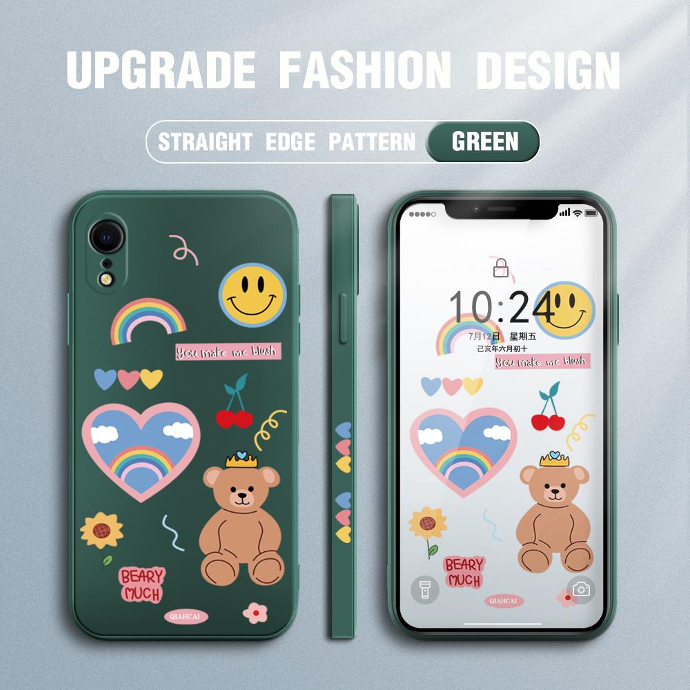 Husă de telefon colorată cu urs de desene animate pentru Redmi Xiaomi POCO Note 10 Pro 9 9A 9T 10C 8 7 11 Lite 5G X3 M3 Square Edge Full Camera Protect Moale TPU Husă