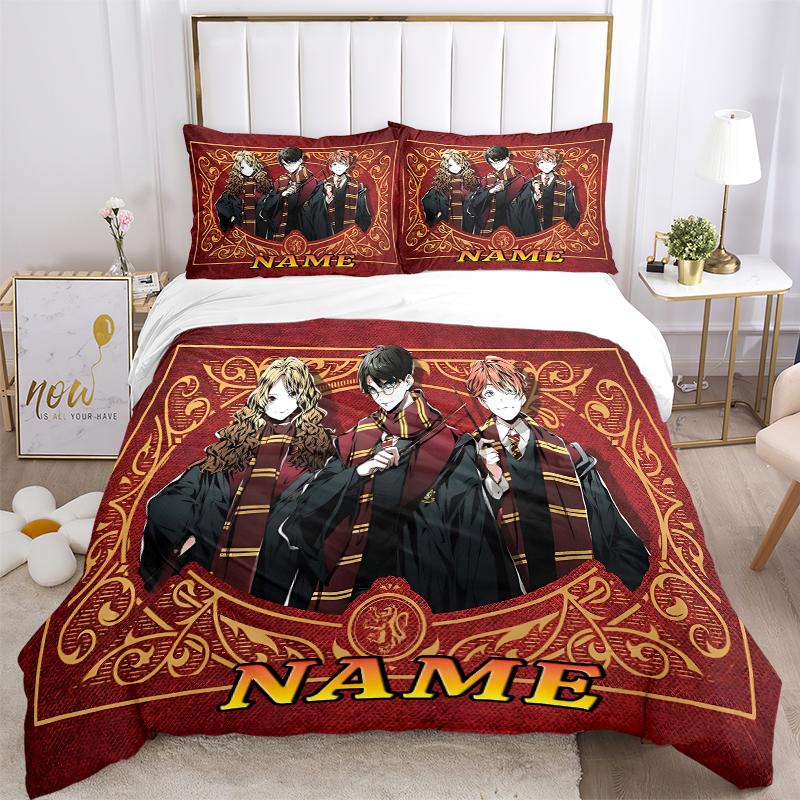 Custom Textile Magic World Bedding 3 Piece Set HD Print Duvet Cover Pillowcases for Teens Adult Bedroom Decoration