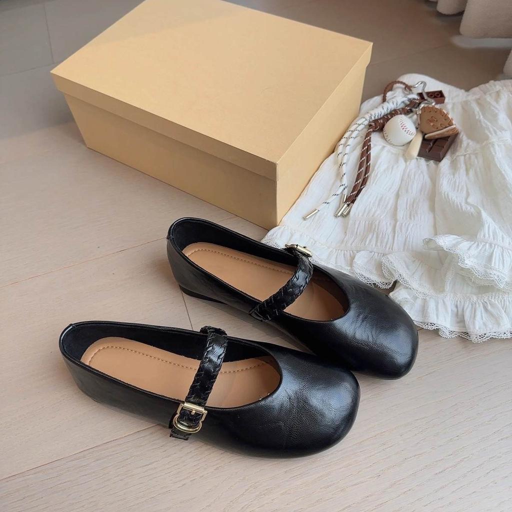 Shallow mouth with Mary Jane shoes women's new retro versatile skirt flat-soled small leather shoes
