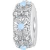 WOSTU Snowflake Charm 925 Sterling Silver Zirconia Bead Pendant Fit Original Bracelet DIY Necklace Winter Jewelry For Women Xmas