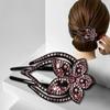 Women Large Hair Claw Rectangle Hair Clips Hairpin Flowers Hair Accessories