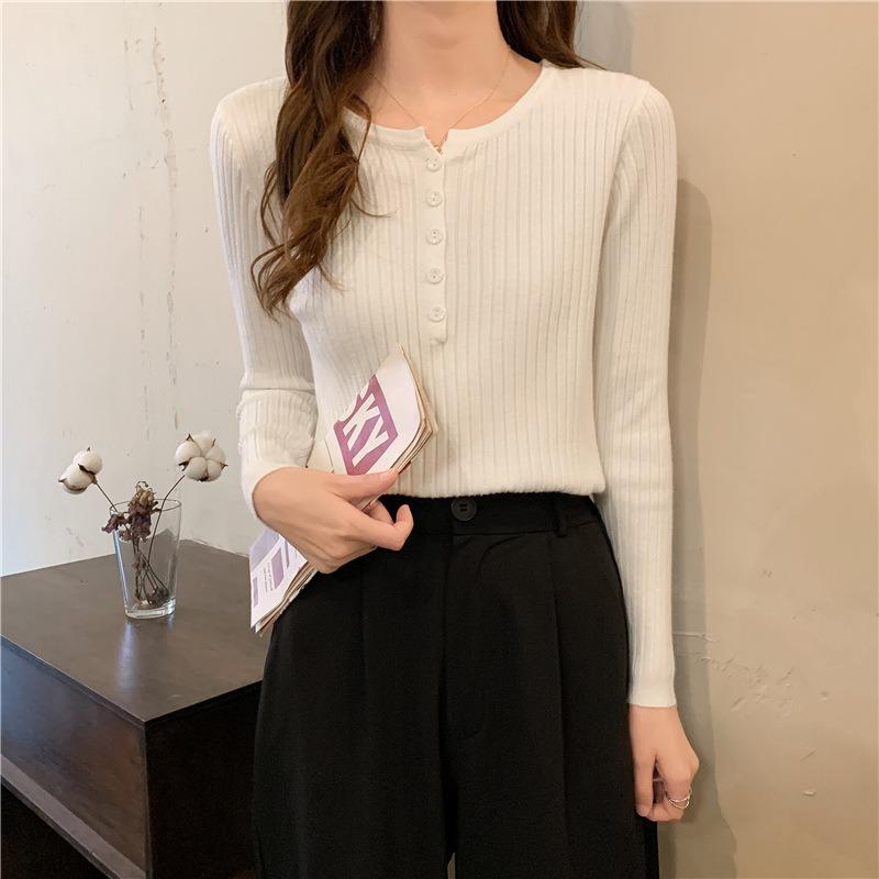 New Slim-fitting Tight-fitting Long-sleeved Knitted Sweater Inside, Autumn and Winter Sweater Women's Bottoming Shirt