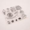 Happy Birthday Cake Transparent Silicone Clear Stamps Seal for DIY Scrapbooking Album Paper Card Decorative Sheets Balloon Flag Present