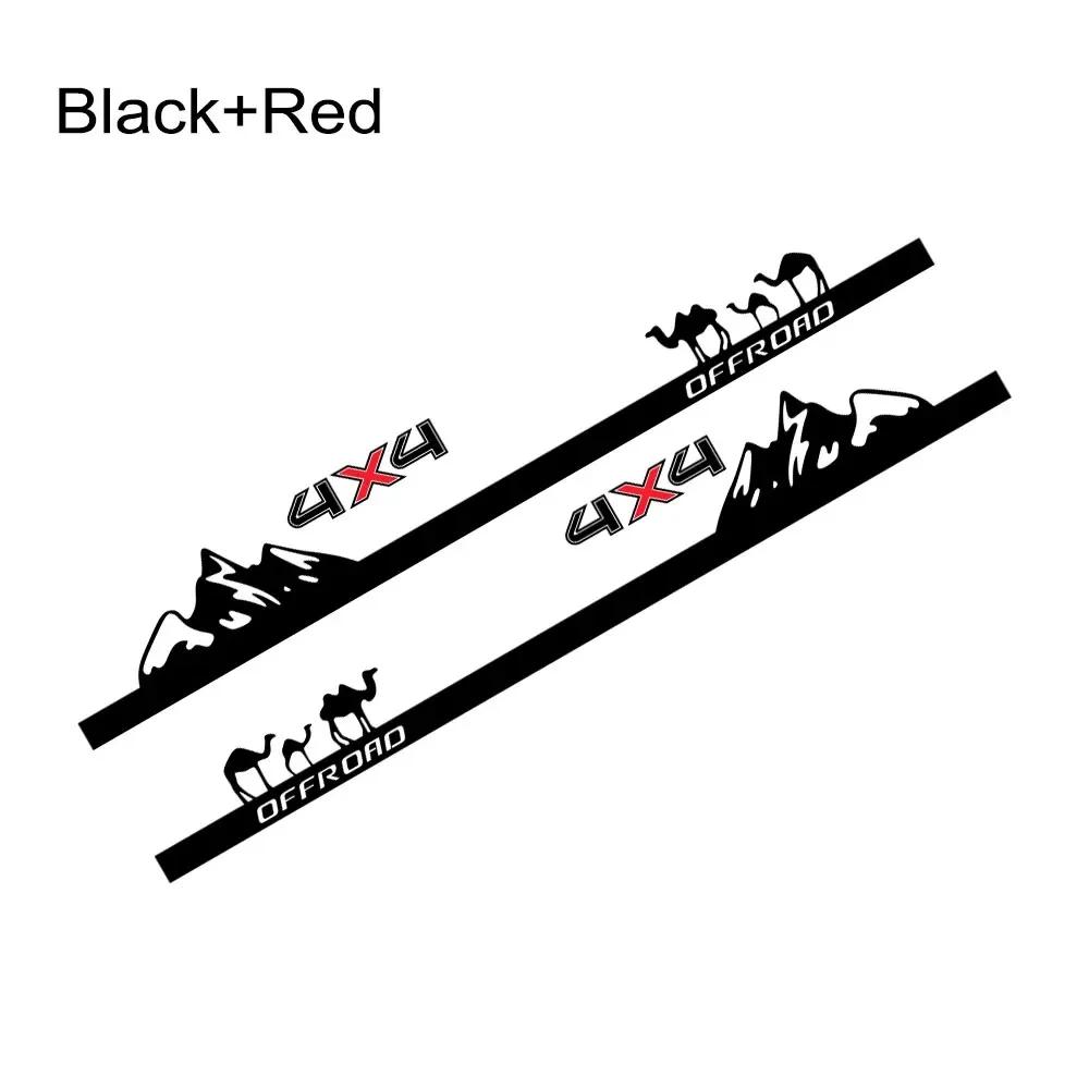 2Pcs Car Door Side Stickers Mountain Camel Graphics Decor Decal For Nissan Patrol Kia Sportage Land Rover Evoque Honda XR-V SUV
