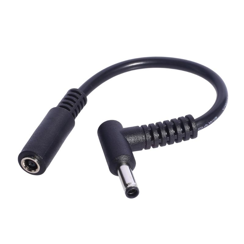 DC4.5x3.0mm Charging Cable Female Input Male Output 90 Degree Bend 15cm Length Power Extension For Laptop Computers