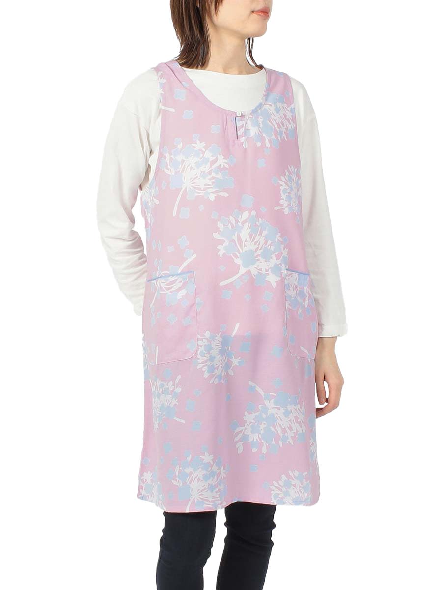 

полиэстер Новый рисунок «Одуванчик Мясника» с задним фартуком 70373021 свободный размер [NAIGAI] 100% спина, сетуки, завязка, женский 91. Розовый,