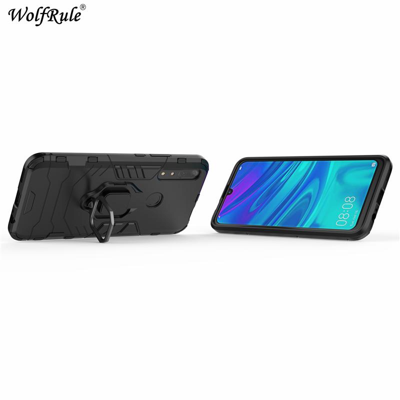 Halter Magnetische Hülle Für Huawei Honor 9X Hülle Honor 9X Langlebige Metallring Ständer Abdeckung Für Huawei Honor 9X STK-LX1 Hülle Wolfrule