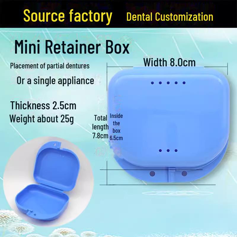 Mini Orthodontic Retainer Box - Invisible Braces & Denture Container for Dental Clinics