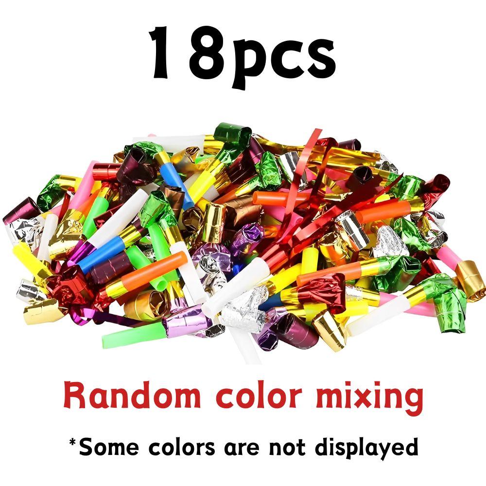 

18/65/160pcs Plastic Party Blowers Mixing Color Cheerleading Noisemakers Long Nosed Dragon Design Birthday Party Gift YMY