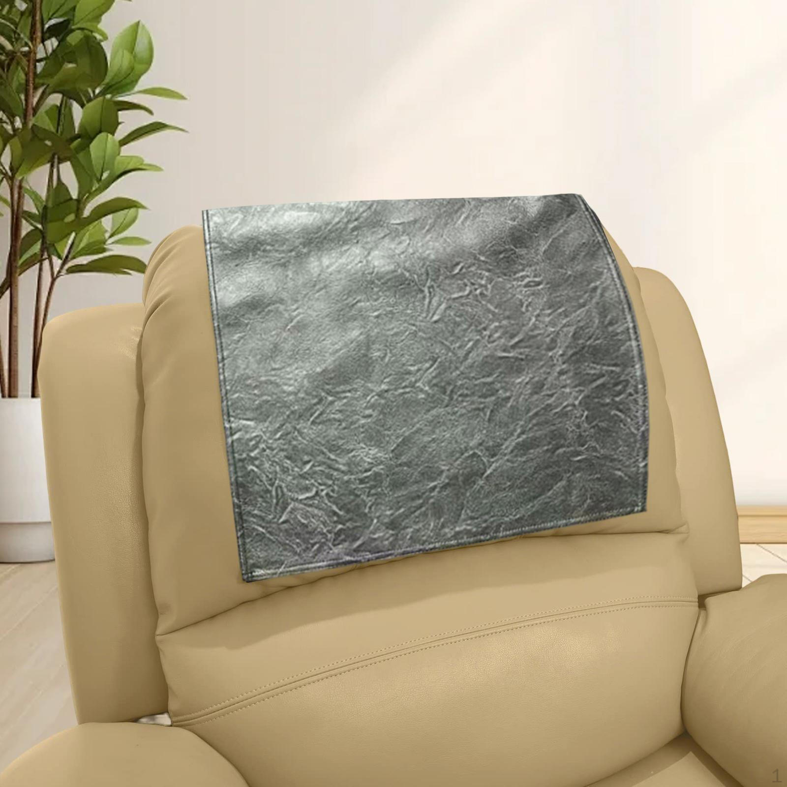 

recliner Headrest Cover Protector to Install Versatile Sturdy Theater Seat PU Leather темно-серого