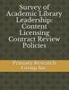 Survey of Academic Library Leadership: Content Licensing Contract Review Policies