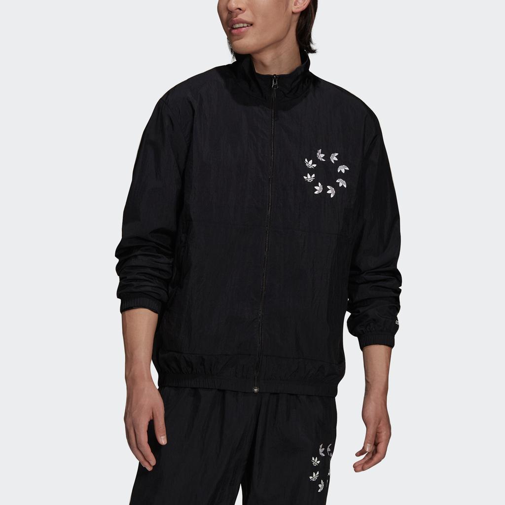 Adidas Originals Trefoil Deconstructed Logo Track Jacket Men Jackets Black H37740