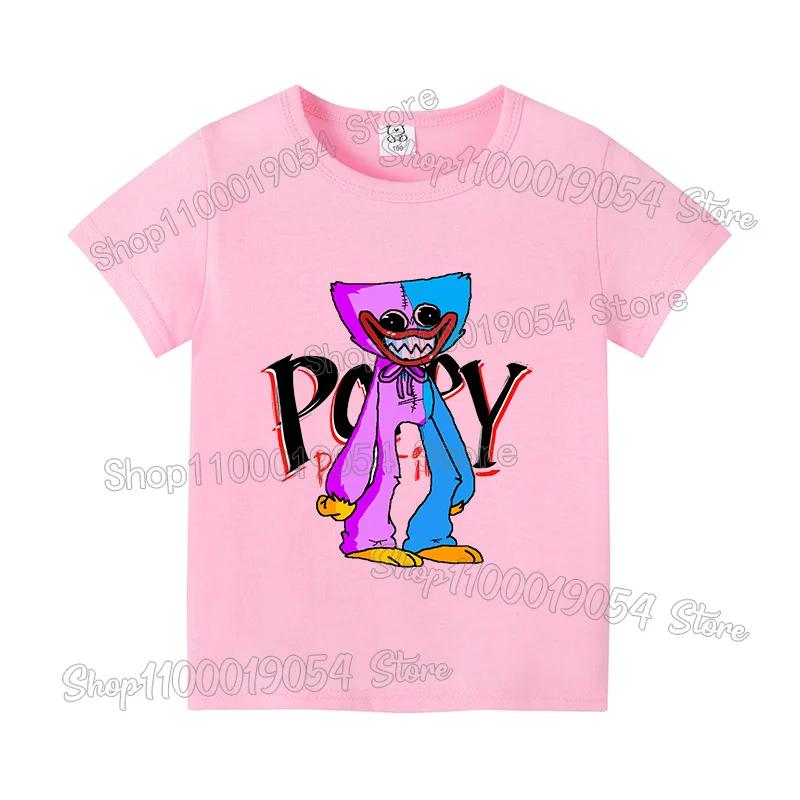 Game Pop-py Playing Time Children T Shirt W-Huggy Girl Boy Short Sleeve Tee Shirt Cartoon Baby Clothes Kids Summer Cotton Tops