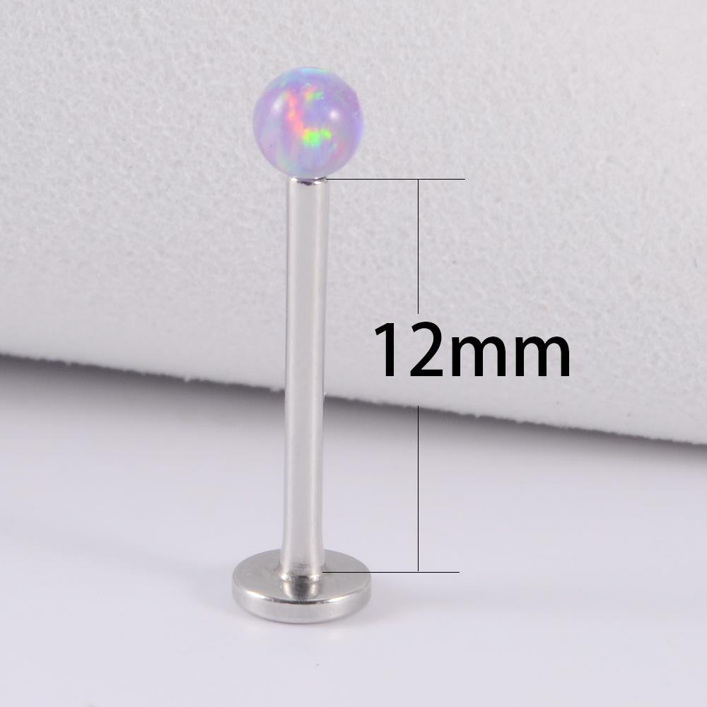 1PC 361L Surgical Steel Opal Ball Lip Stud Internally Threaded 3mm Opal Labret Ear Tragus Cartilage Helix Daith Earring Piercing 4