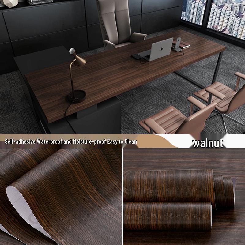 Verdickte selbstklebende Tapete mit Holzmaserung: Wasserfest, Ölfest Schreibtisch- und Möbelrenovierung.