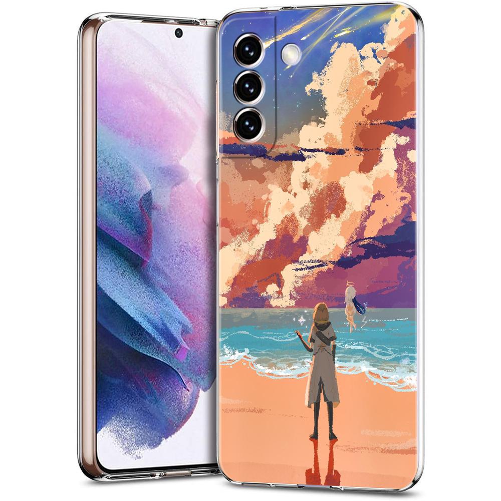 Genshin Impact Game Landscape Phone Case For Samsung Galaxy S24 Plus S23 S22 S21 S20 FE Ultra 5G S10 S10E S9 Soft Clear Cover