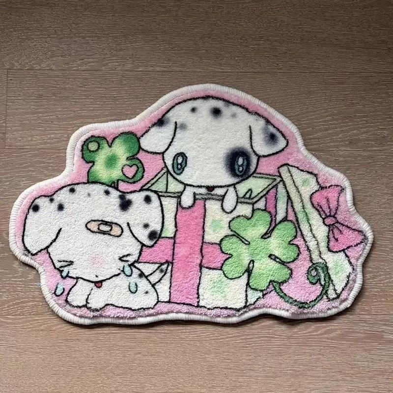 

Ins Lamb Cute Creative Imitation Cashmere Carpet Living Room Shaped Mirror Front Bed Blanket Girl Carpet Home Decoration 60x60cm 16x24inch