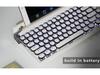 Retro RGB Backlit Punk Mechanical Keyboard with Dual-Mode Wired & Bluetooth, Electroplated Round Keys for Gaming & Office Use - In Stock