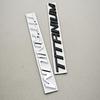 1pc 3D Metal Chrome Black Car Sticker TITANIUM Logo Rear Trunk Badge For Ford S7Ecosport Fiesta Focus Mondeo Edge Escape Kuga