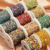 1 Meter Stainless Steel Vacuum Gold Beads Chains with 4mm Crystal Glass for DIY Necklace Findings Craft Bracelets Jewelry Making