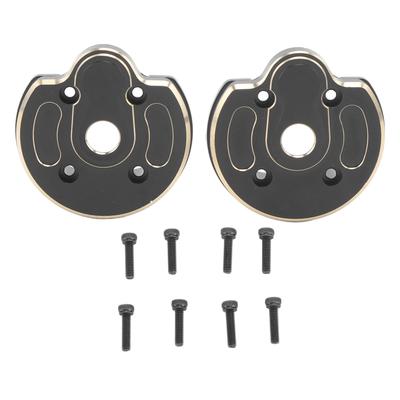 2PCS Cobertura de Portal para Carro RC Preto Latão Robusto À Prova de Ferrugem Tampa do Cubo de Direção de Portal Ajuste para Axial