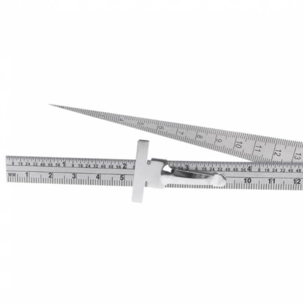 Precision Stainless Steel Tapered Ruler Measuring Tool Gap Gauge Depth Ruler Taper Welding Gauge