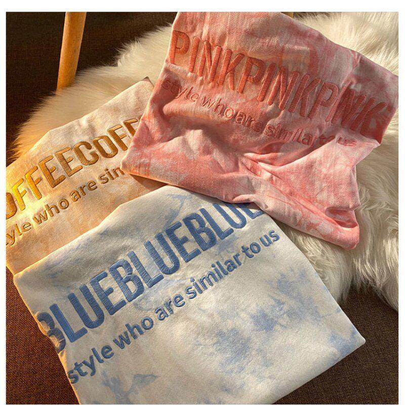 Oversized Hip Hop Short Sleeve T-shirt For Women In Vibrant Tie Dye Design