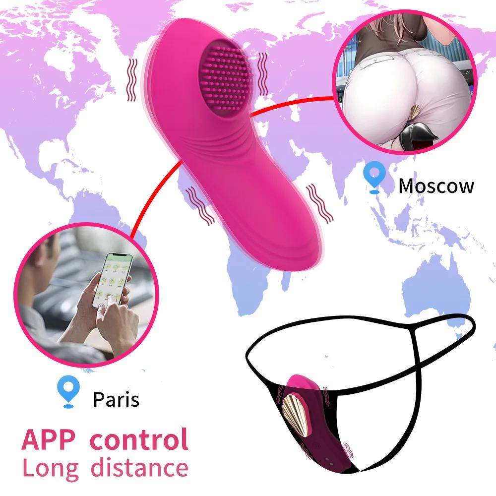 Wearable G Spot Vibrator For Women Clitoris Stimulator Vagina Vibro Panties Massager App Control Masturbators Adults Sex Toys