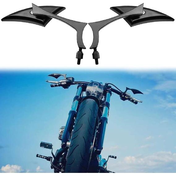 8Mm 10Mm Black Motorcycle Rearview Side Mirrors Blade Compatible With Harley Sportster Iron 883 Road King Street Softail Electra Glide