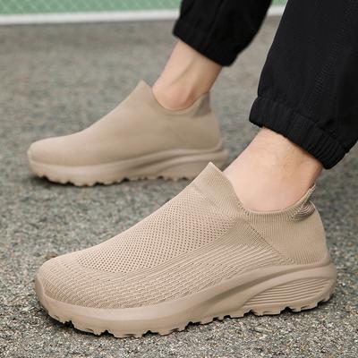 Men’s Moccasins Loafers Casual Slip On Walking Shoes Summer Men’s Slip-ons Lightweight Socks Khaki Black Shoes for Boy Large Size 38-47