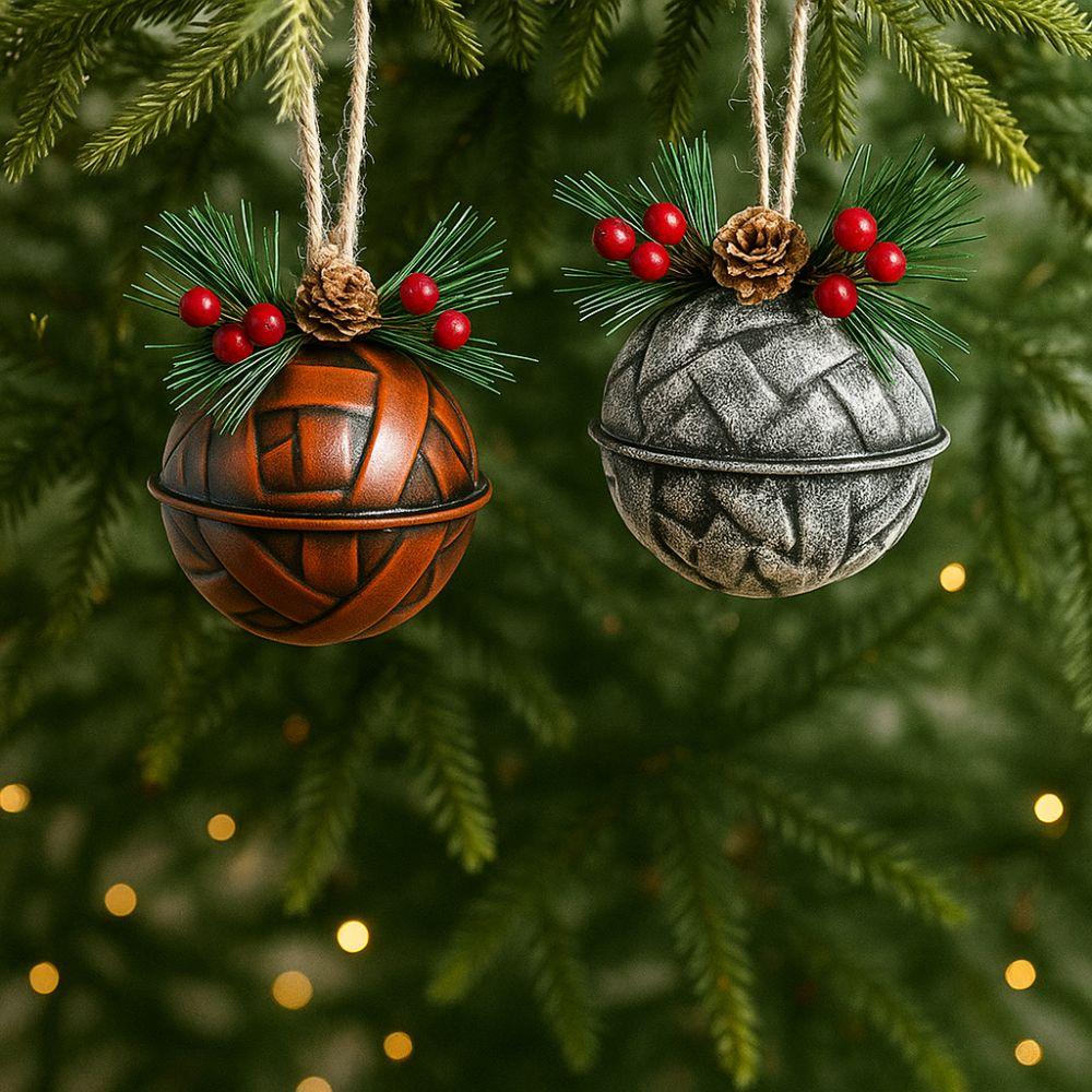 Pinecone Red Berry Christmas Tree Hanging Bell Retro Xmas Hanging Pendant  Holiday